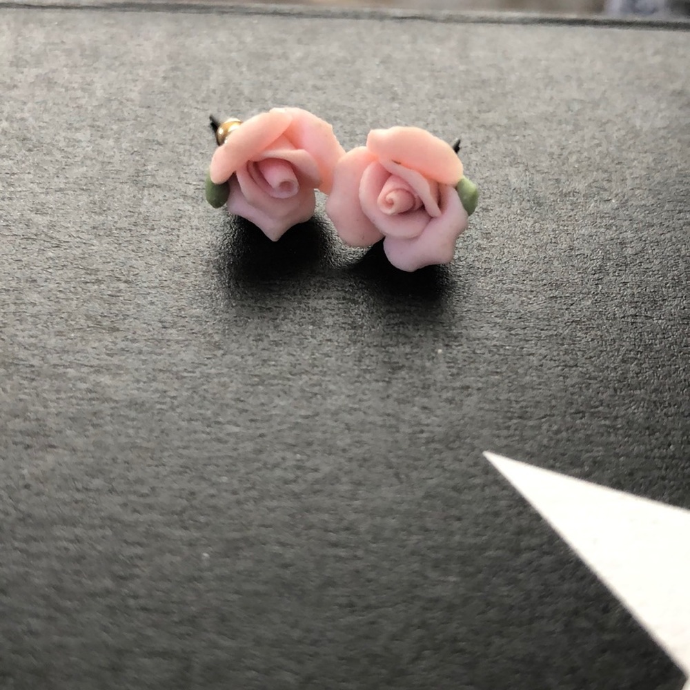 Rose stud earrings